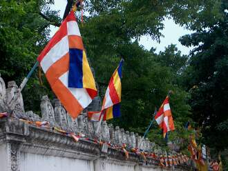Flags at Wat Lanka